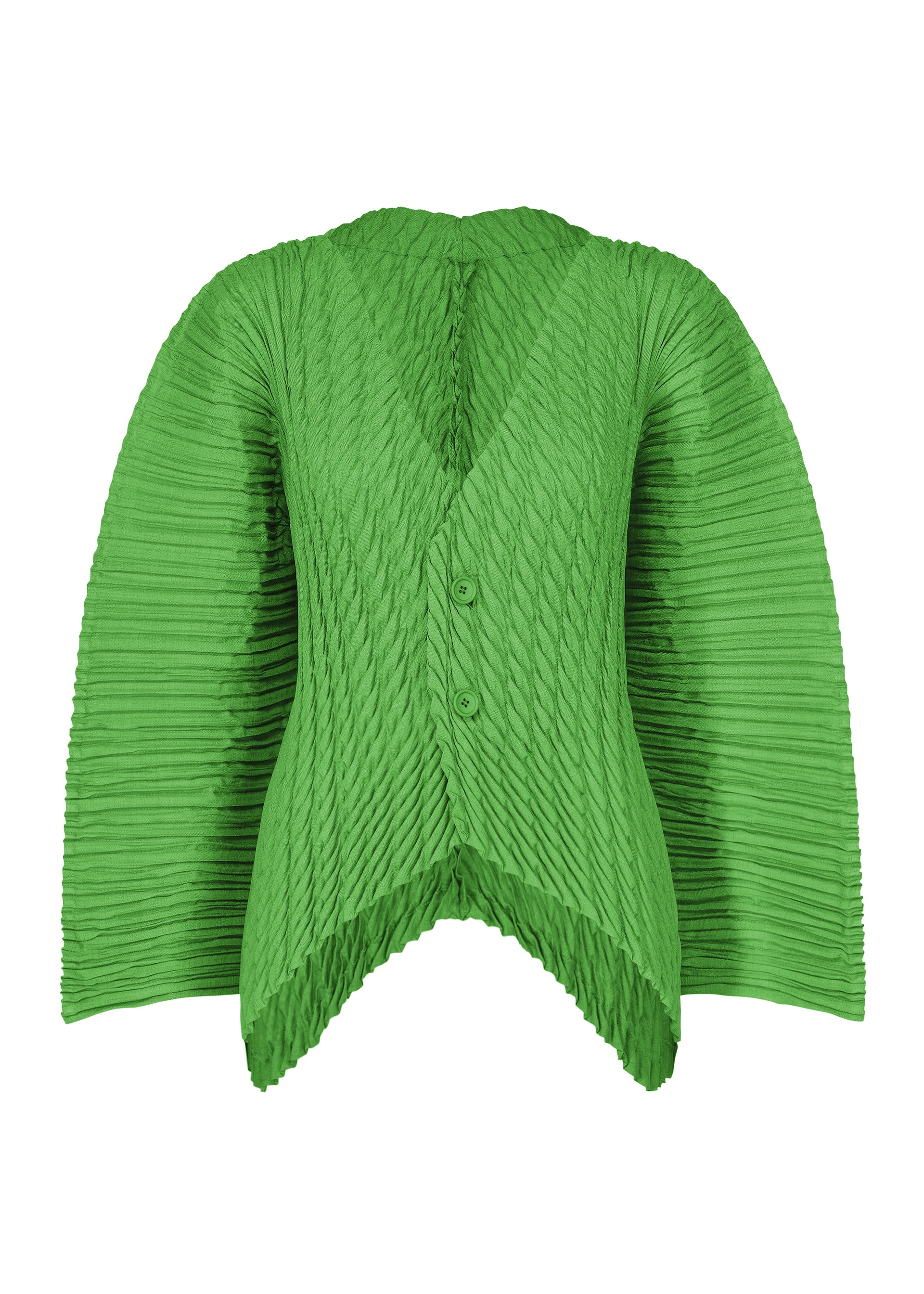 UNFURLING PLEATS、ウィメンズ_トップス_カーディガン、グリーン