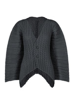 UNFURLING PLEATS、ウィメンズ_トップス_カーディガン、ネイビー