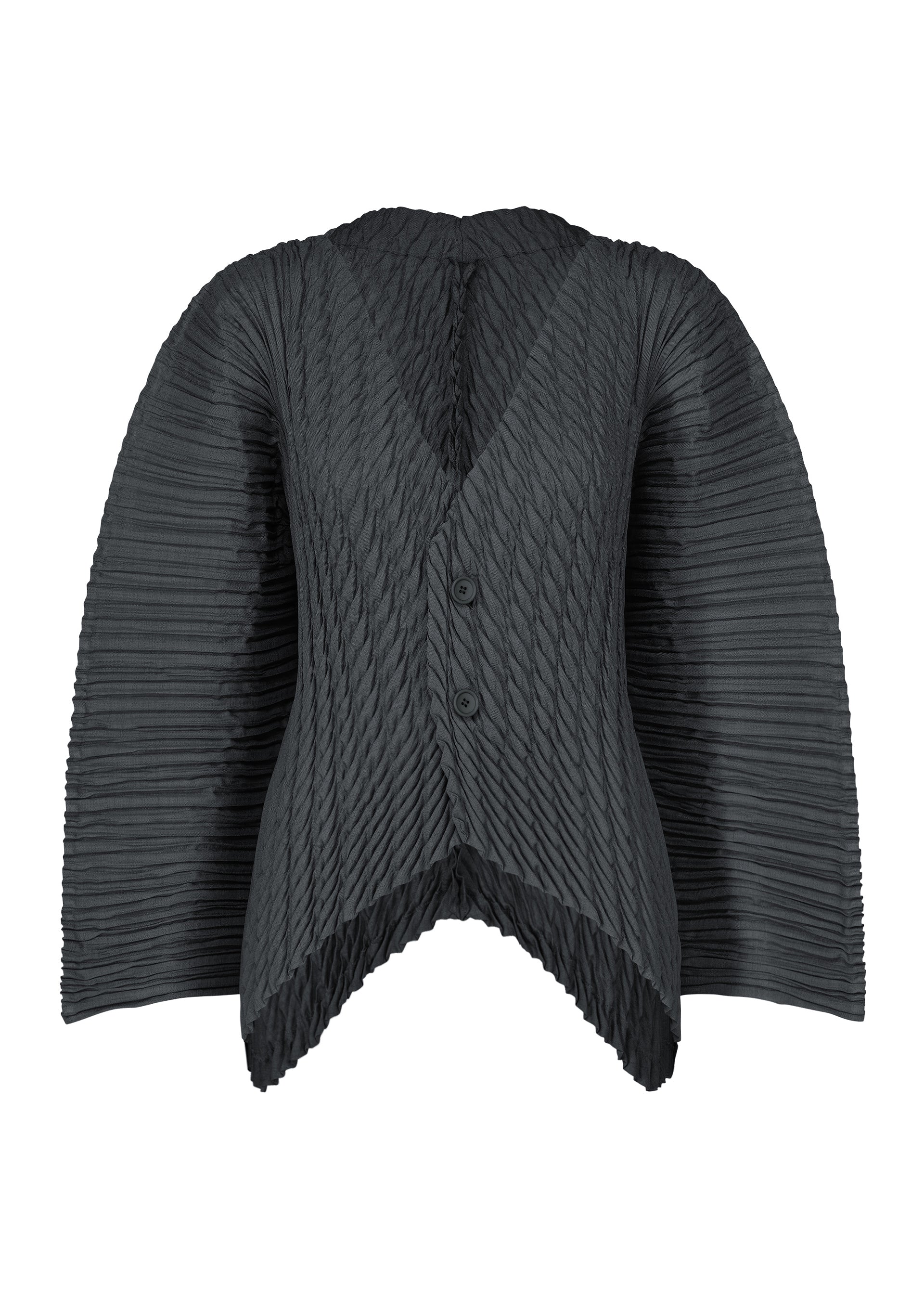 UNFURLING PLEATS、ウィメンズ_トップス_カーディガン、ネイビー
