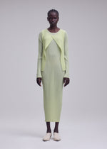 SHEER SLIT PLEATS、ウィメンズ_トップス_カーディガン、着用画像1