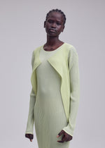 SHEER SLIT PLEATS、ウィメンズ_トップス_カーディガン、着用画像3