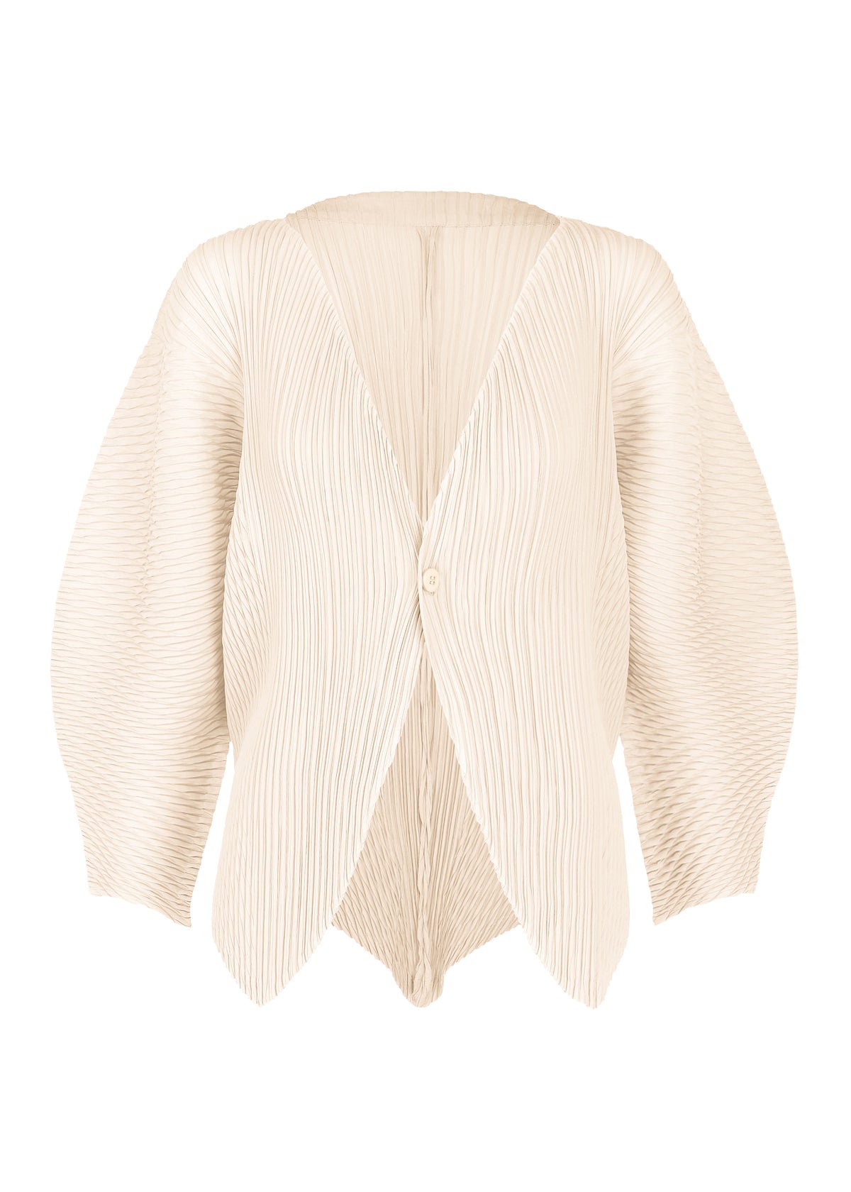 LEAF PLEATS、ウィメンズ_トップス_カーディガン、ホワイト