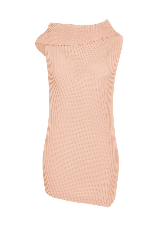 TUBULAR PLEATS、ウィメンズ_トップス_チュニック、ピンク