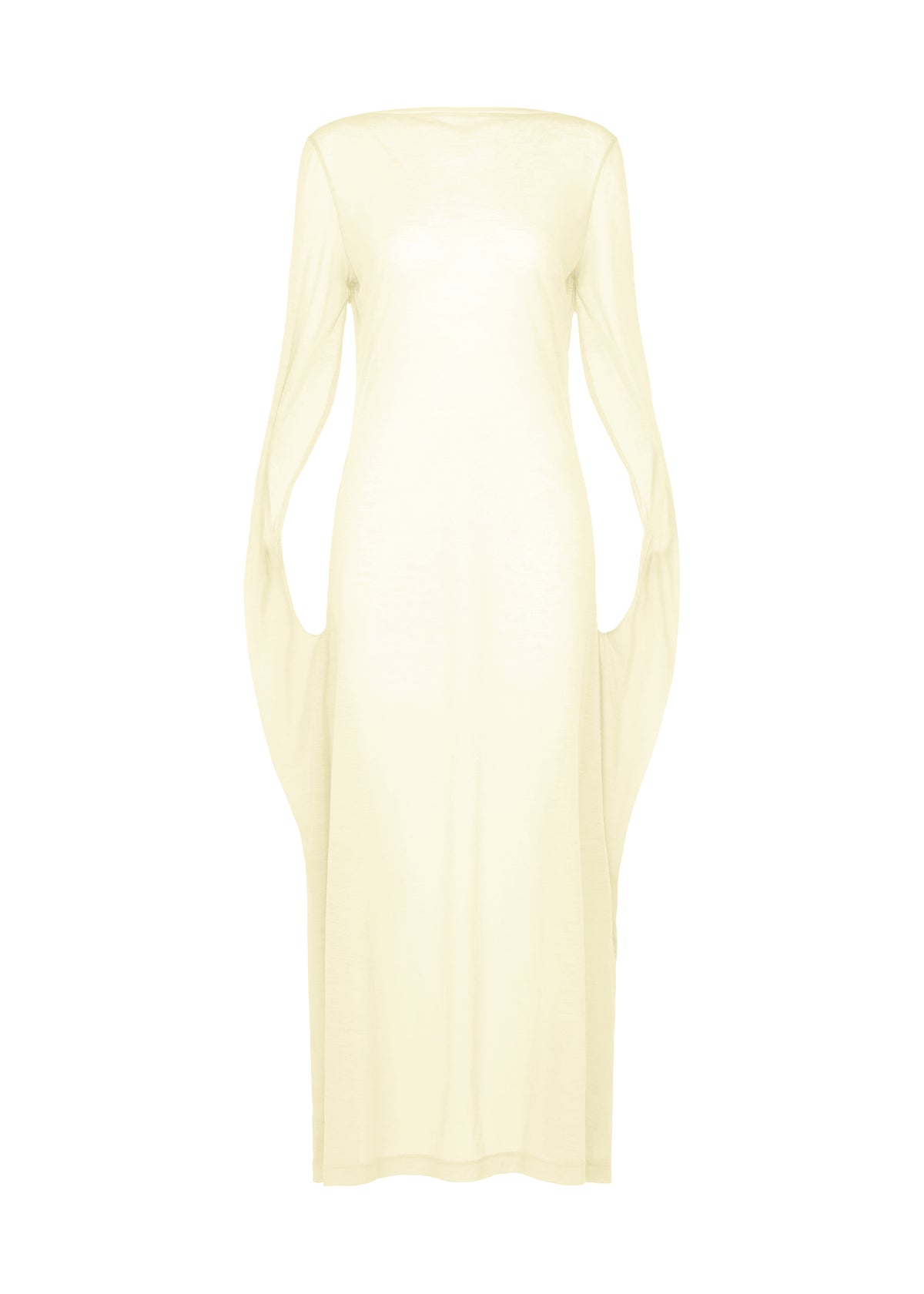 SHEER WOOL JERSEY、ウィメンズ_ワンピース、ホワイト