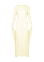SHEER WOOL JERSEY、ウィメンズ_ワンピース、ホワイト