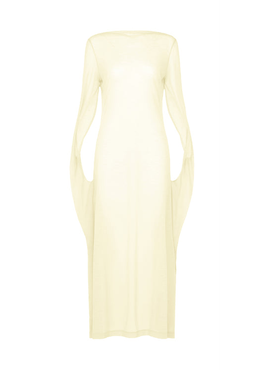 SHEER WOOL JERSEY、ウィメンズ_ワンピース、ホワイト