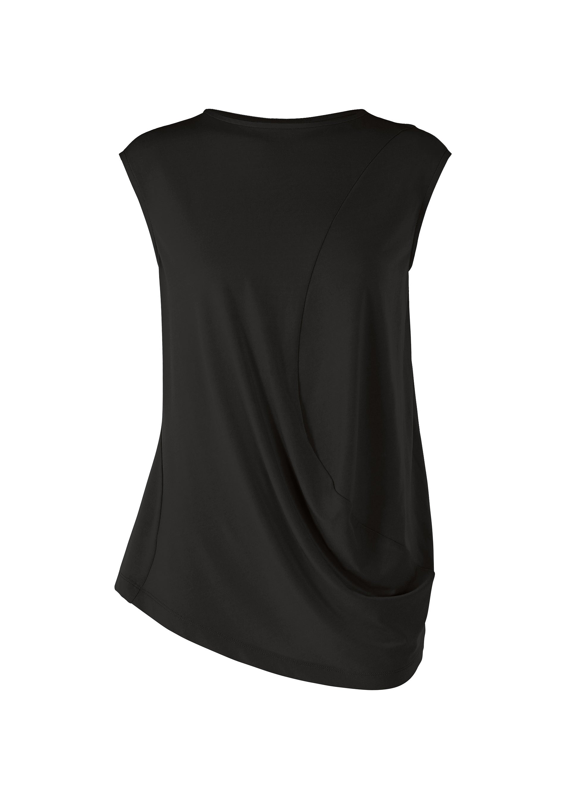 DRAPE JERSEY-68、ウィメンズ_トップス_トップ、ブラック