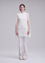 SHEER WOOL JERSEY、ウィメンズ_トップス_チュニック、着用画像1