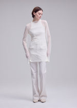 SHEER WOOL JERSEY、ウィメンズ_トップス_チュニック、着用画像3