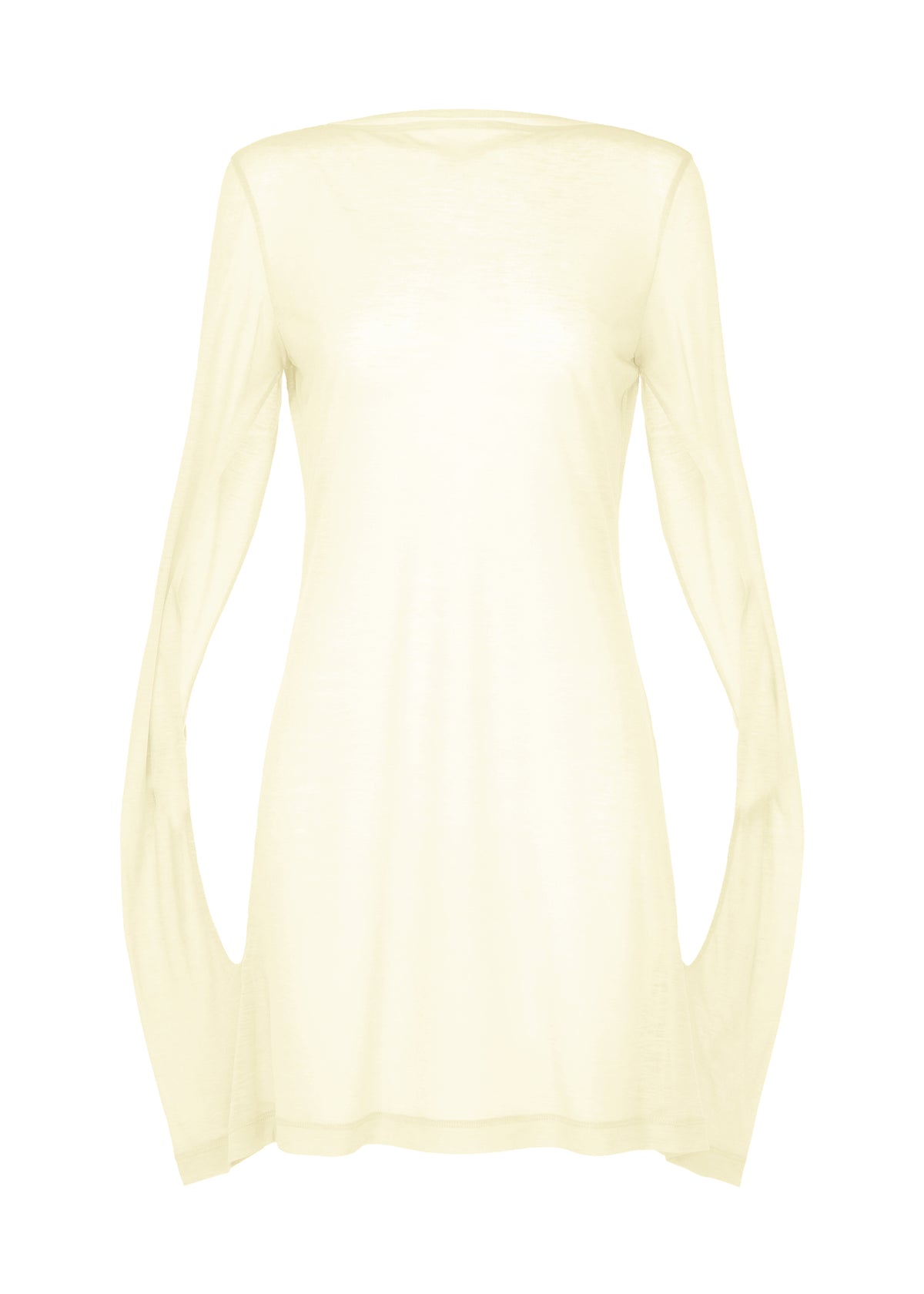 SHEER WOOL JERSEY、ウィメンズ_トップス_チュニック、ホワイト