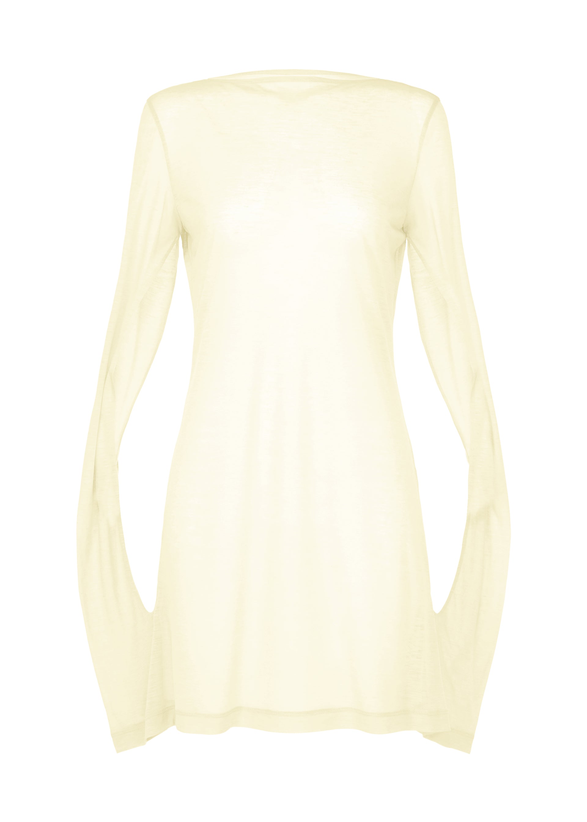 SHEER WOOL JERSEY、ウィメンズ_トップス_チュニック、ホワイト
