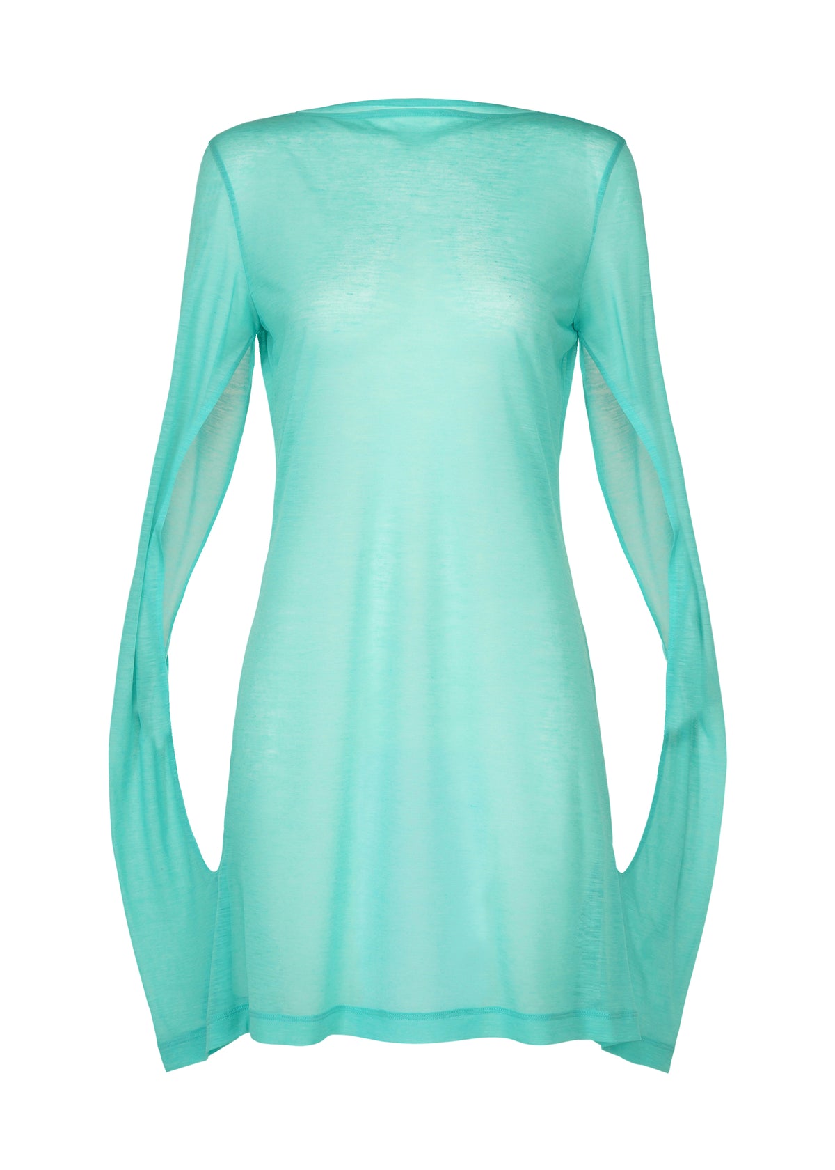 SHEER WOOL JERSEY、ウィメンズ_トップス_チュニック、ブルー