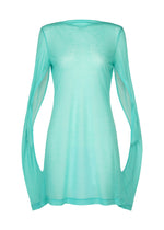SHEER WOOL JERSEY、ウィメンズ_トップス_チュニック、ブルー