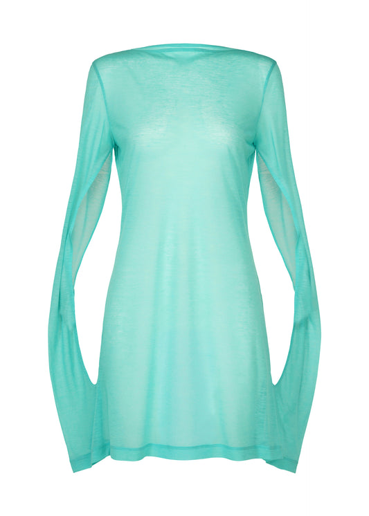 SHEER WOOL JERSEY、ウィメンズ_トップス_チュニック、ブルー