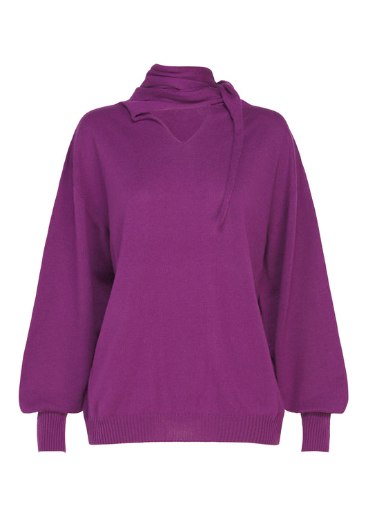 SILK CASHMERE KNIT、ウィメンズ_ニット、パープル