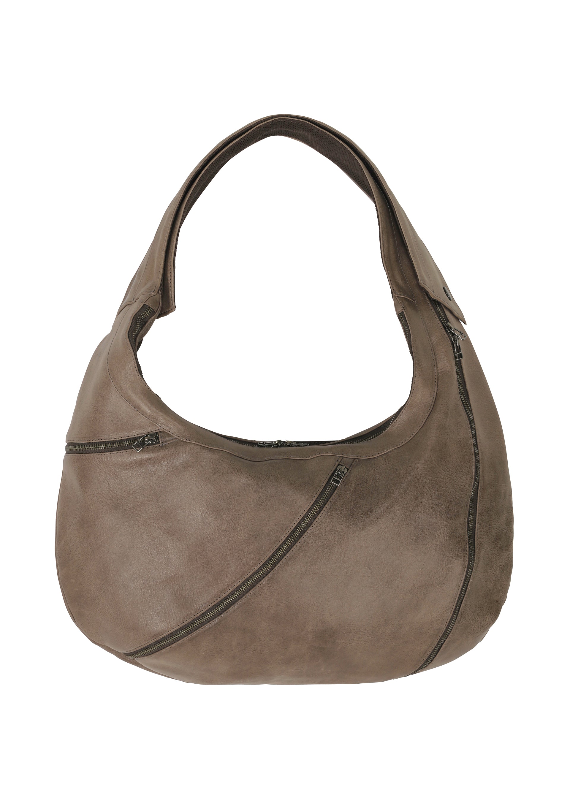 CARVED LEATHER BAG、バッグ&財布_ショルダーバッグ、グレー
