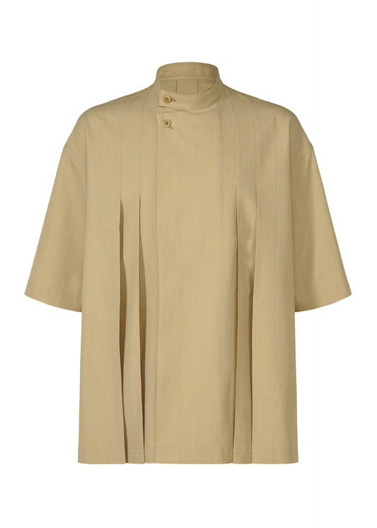 LINEN LIKE SHIRT、メンズ_トップス_シャツ、ベージュ