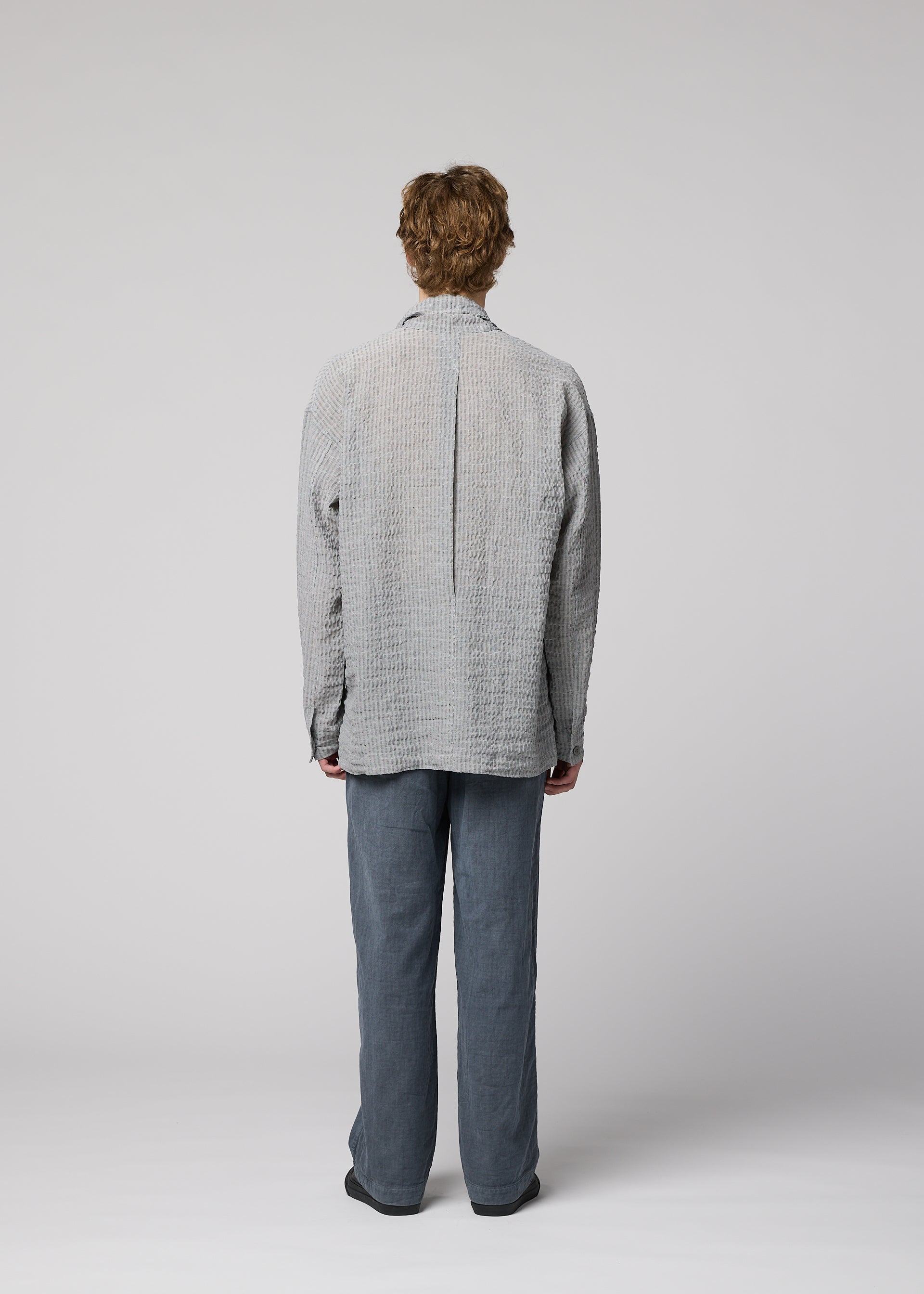 STRIPE LINEN SHRINK、メンズ_トップス_シャツ、着用画像3