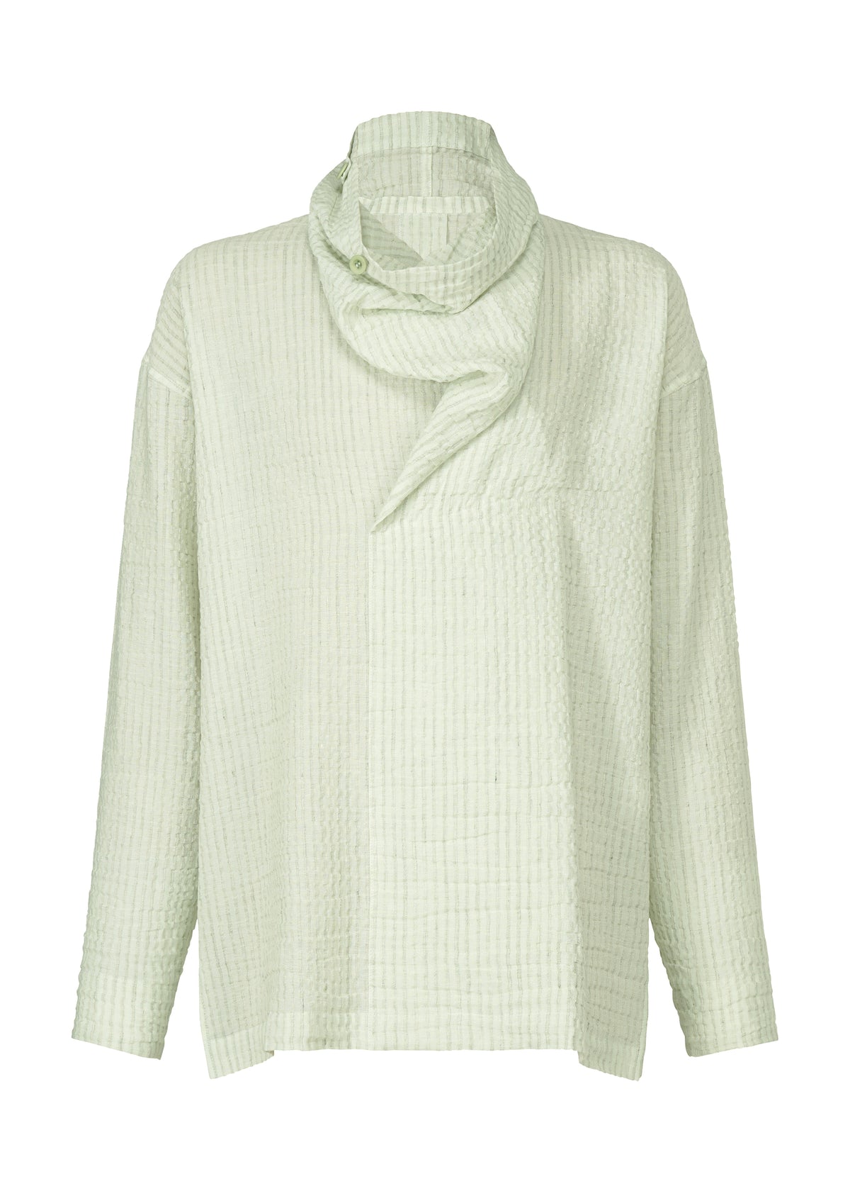 STRIPE LINEN SHRINK、メンズ_トップス_シャツ、カーキ