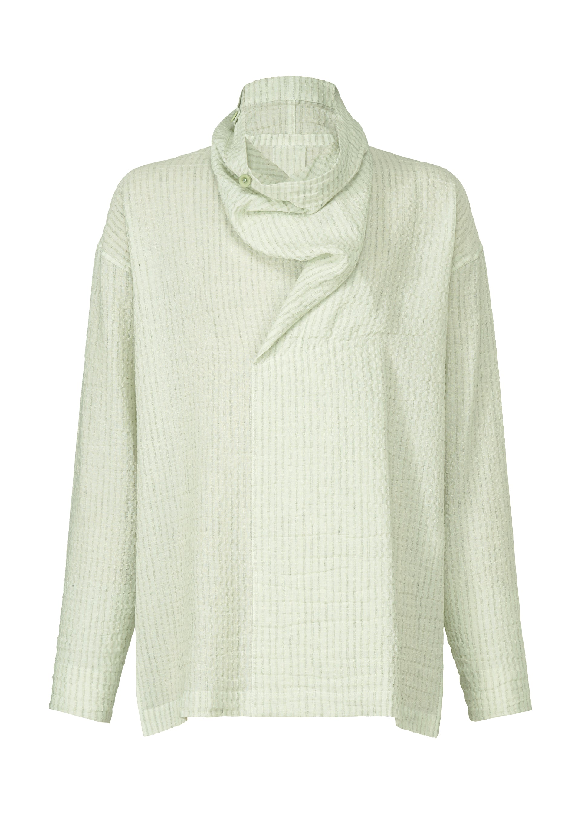 STRIPE LINEN SHRINK、メンズ_トップス_シャツ、カーキ