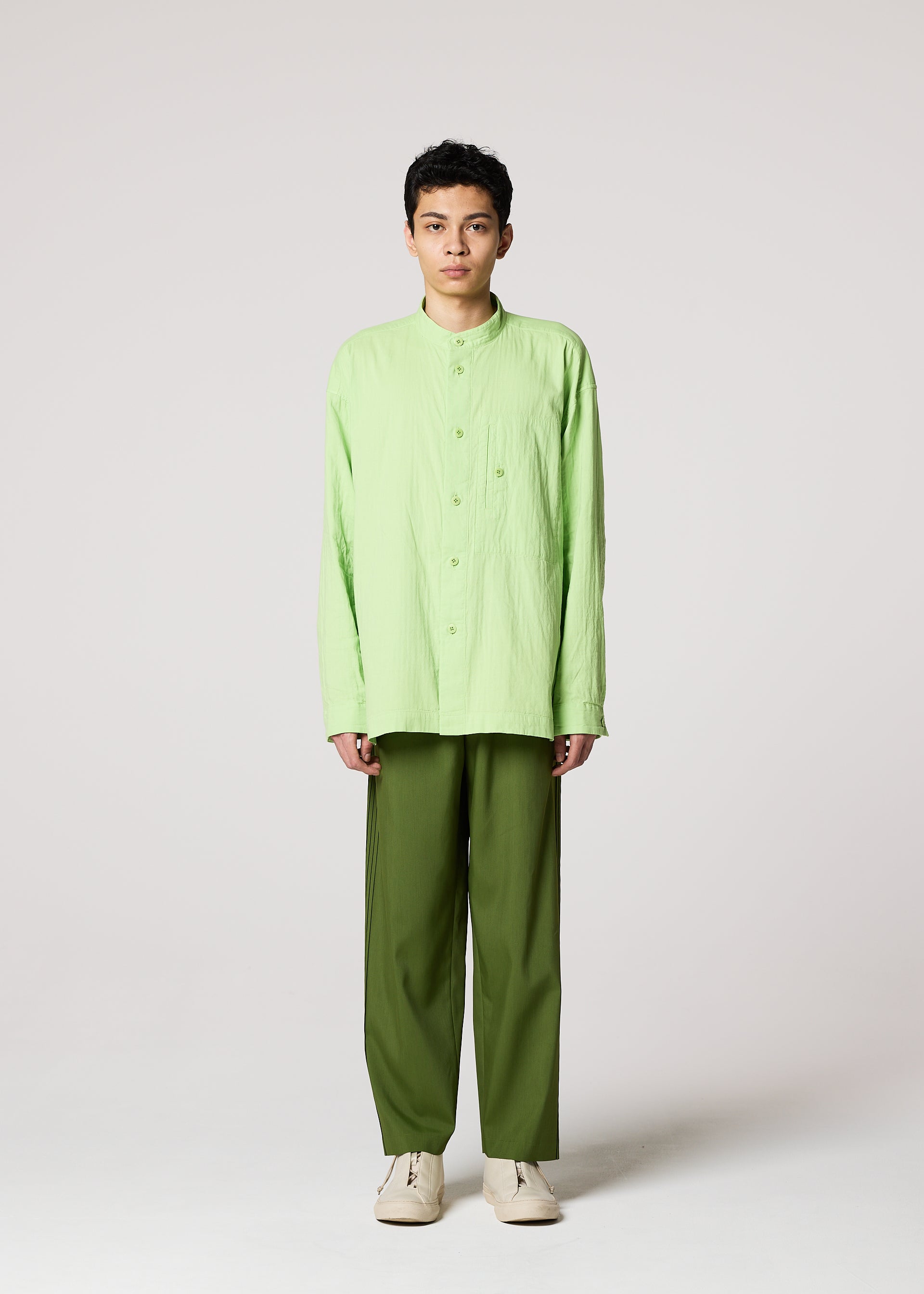 DOUBLE FACE COTTON SHIRT、メンズ_トップス_シャツ、着用画像1
