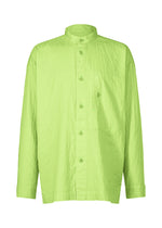 DOUBLE FACE COTTON SHIRT、メンズ_トップス_シャツ、グリーン