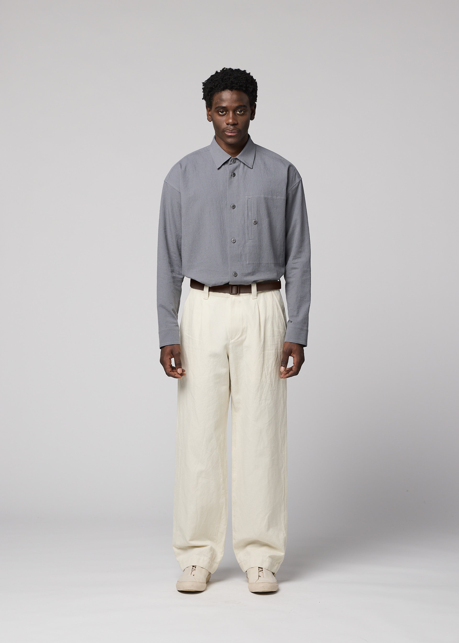 TOUGH WOOL COTTON、メンズ_パンツ、着用画像1