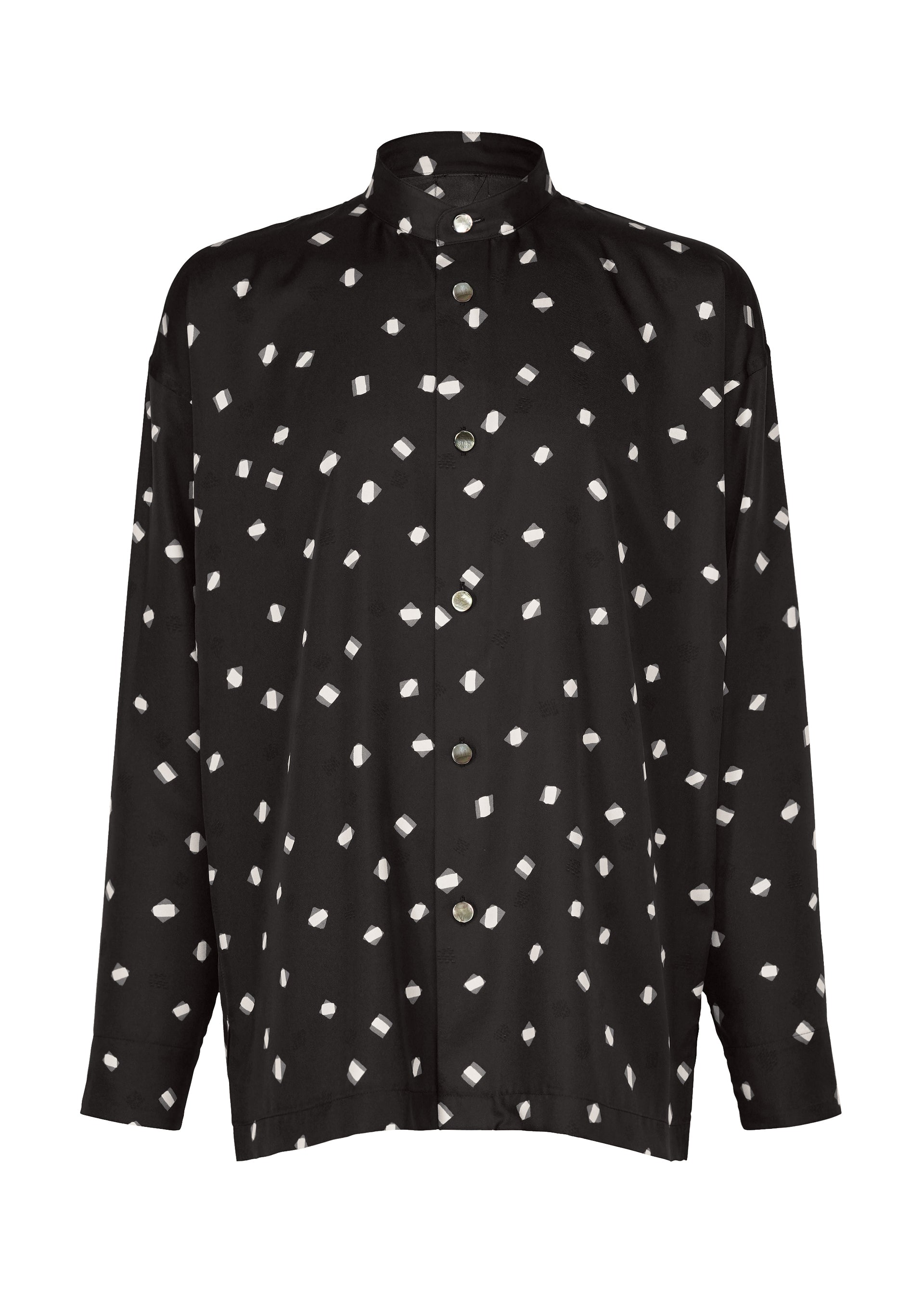 MERRY SATIN SHIRT、メンズ_トップス_シャツ、ブラック