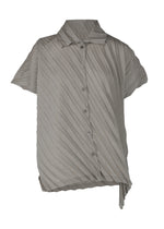 ANGLE PLEATS SHIRT、ウィメンズ_トップス_トップ、グレー