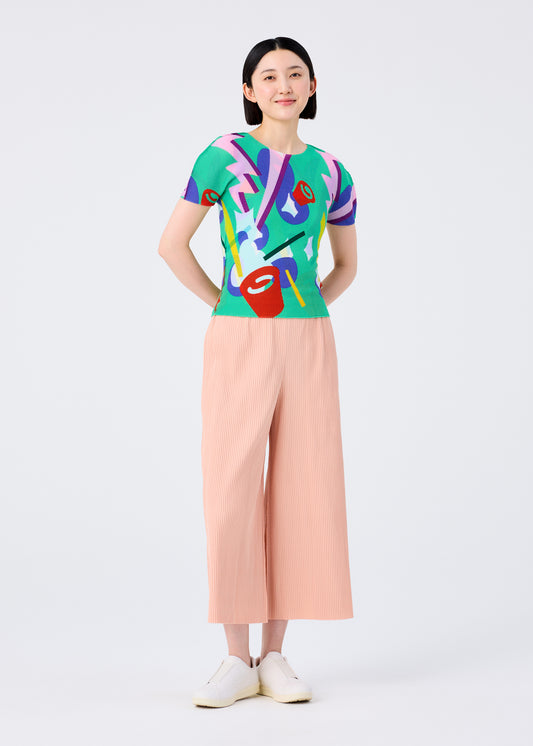FINE KNIT PLEATS BOTTOM 2、ウィメンズ_パンツ、着用画像1