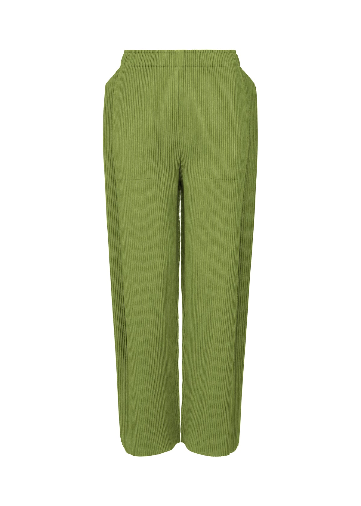 MIX FINE KNIT PLEATS BOTTOM、ウィメンズ_パンツ、グリーン