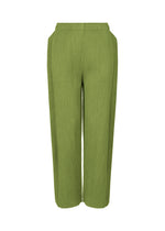 MIX FINE KNIT PLEATS BOTTOM、ウィメンズ_パンツ、グリーン