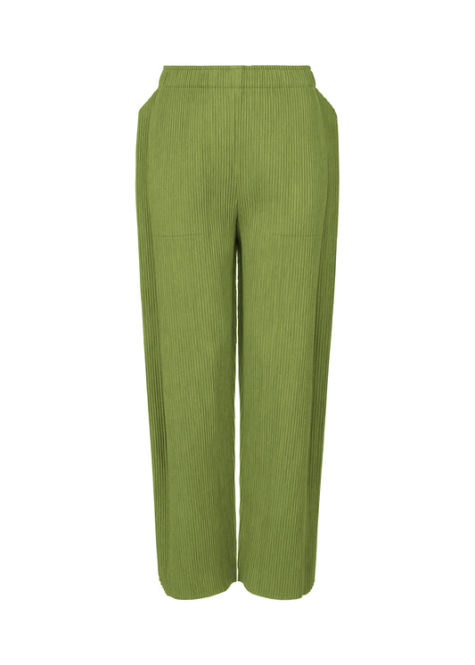 MIX FINE KNIT PLEATS BOTTOM、ウィメンズ_パンツ、グリーン