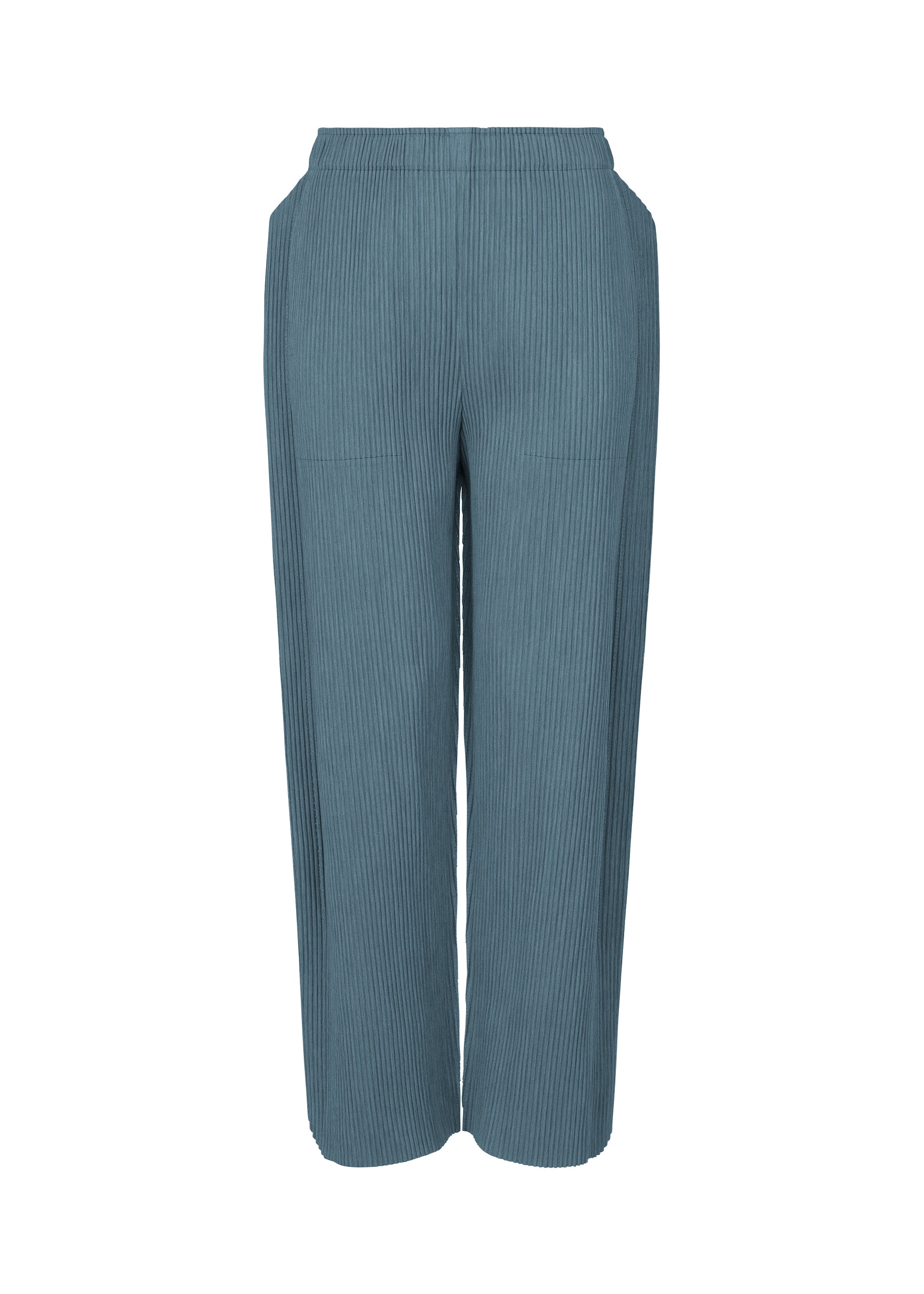 MIX FINE KNIT PLEATS BOTTOM、ウィメンズ_パンツ、ネイビー