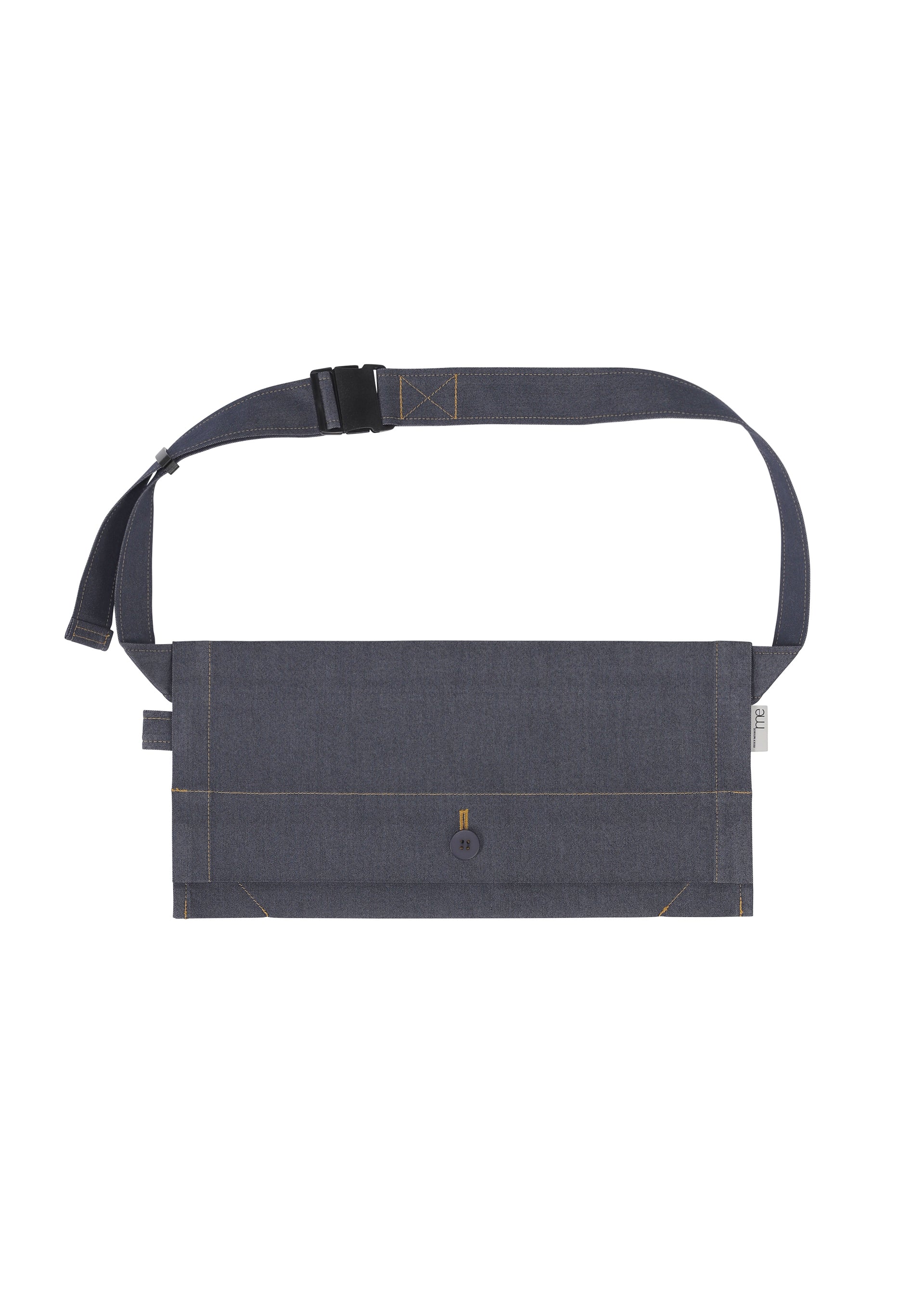 FLAT DENIM BAG、バッグ&財布_ショルダーバッグ、ネイビー