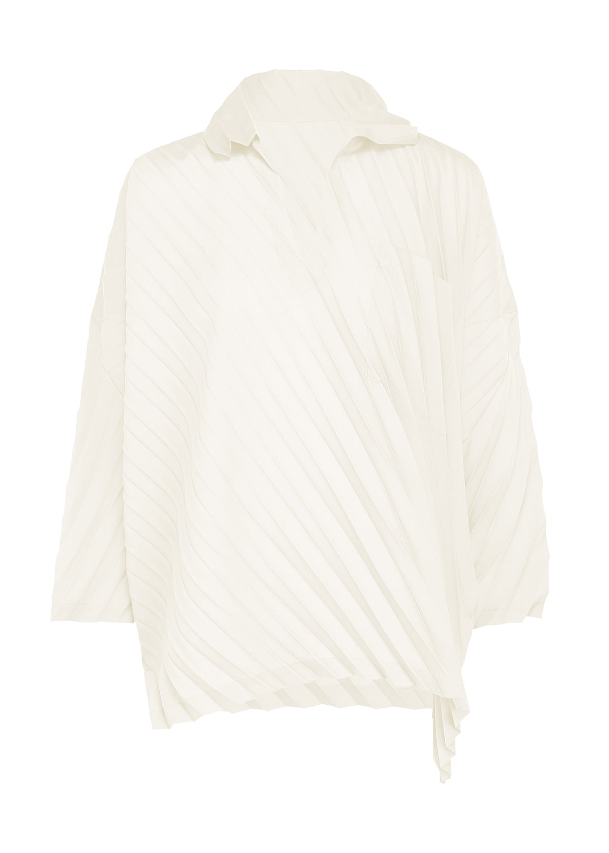 ANGLE PLEATS SHIRT、ウィメンズ_トップス_トップ、ホワイト