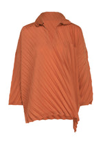 ANGLE PLEATS SHIRT、ウィメンズ_トップス_トップ、オレンジ