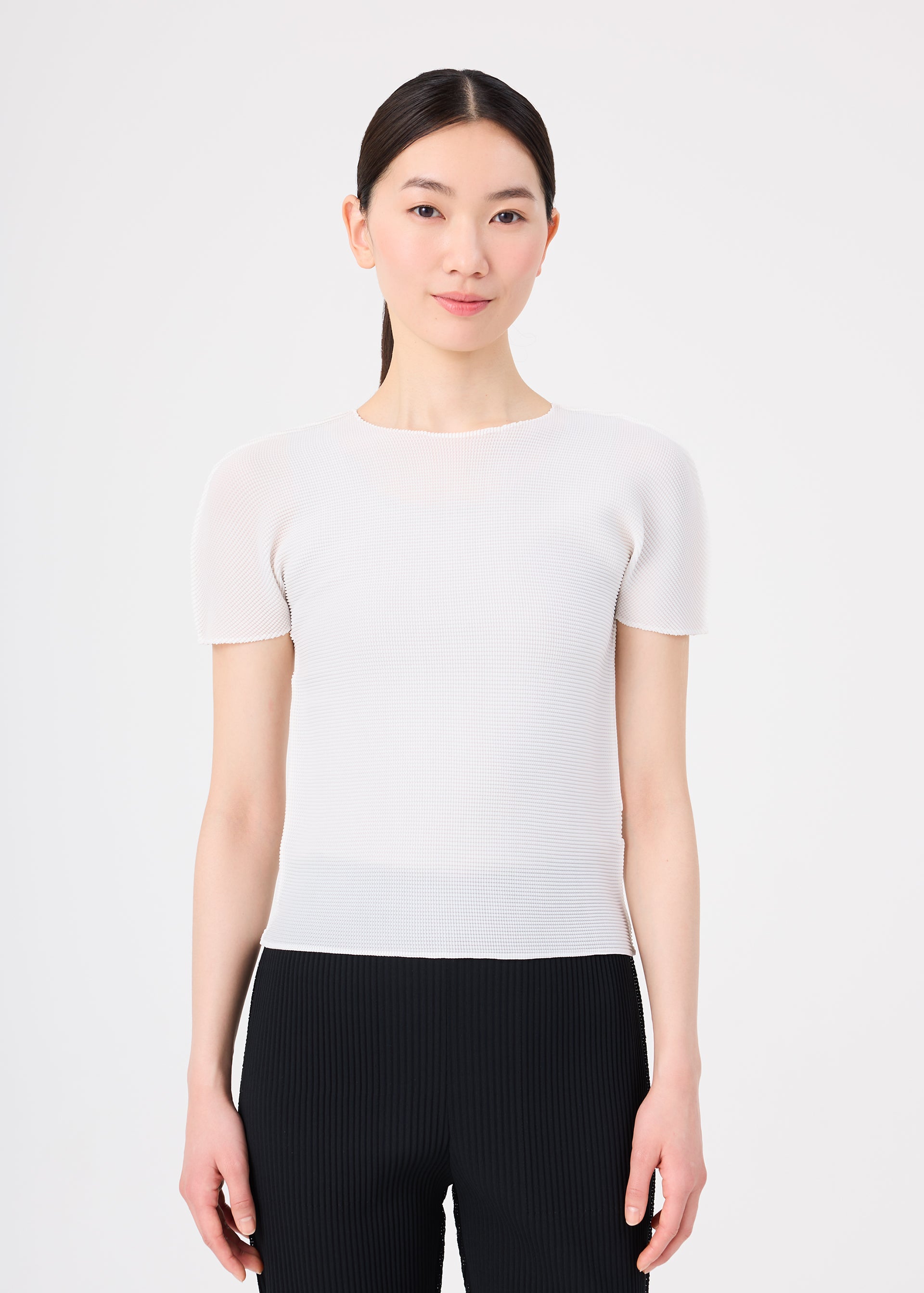 STRETCH PLEATS、ウィメンズ_トップス_トップ、着用画像1