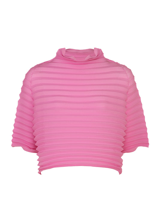 ACCORDION STRETCH PLEATS、ウィメンズ_トップス_トップ、ピンク