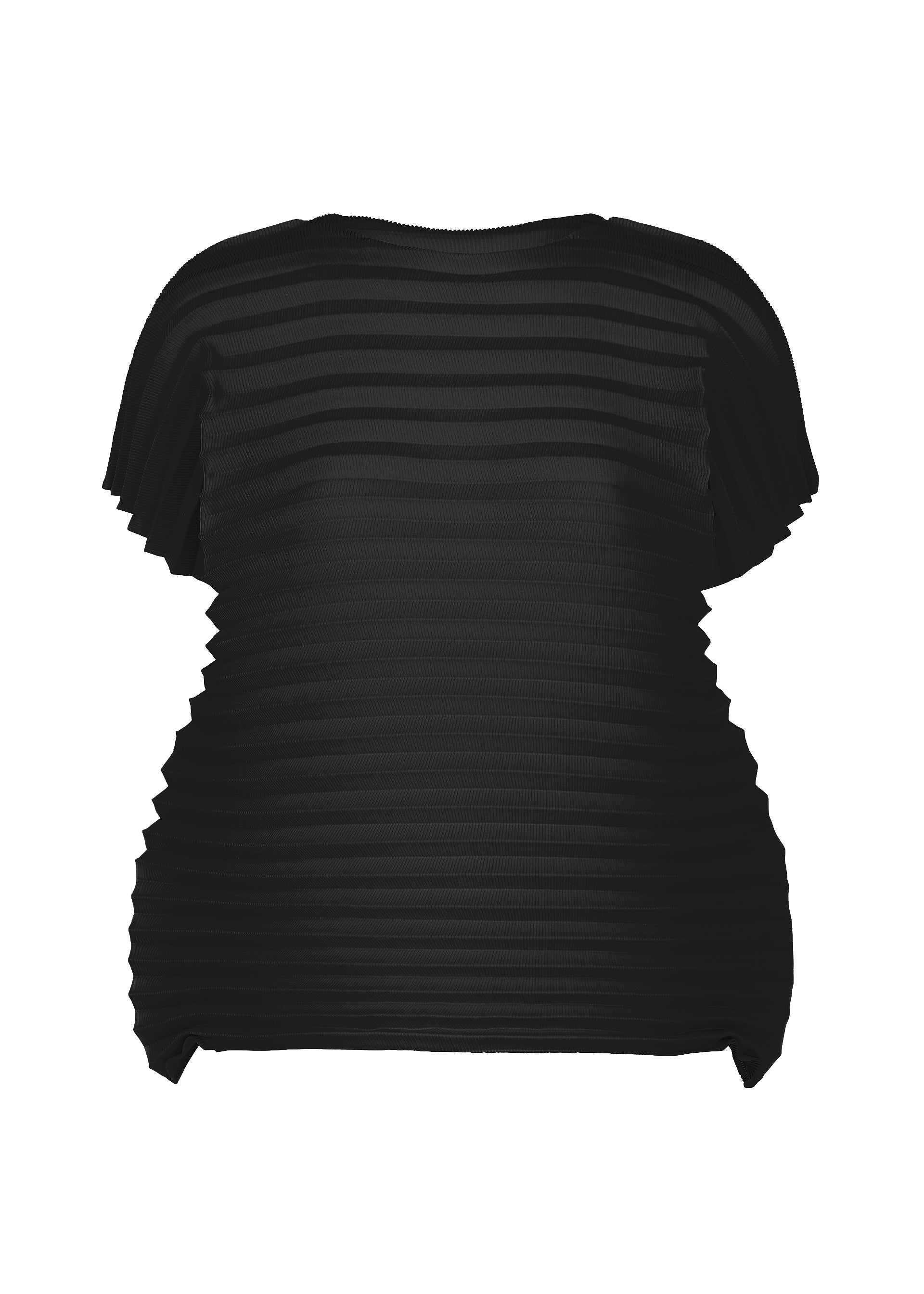 ACCORDION STRETCH PLEATS、ウィメンズ_トップス_トップ、ブラック