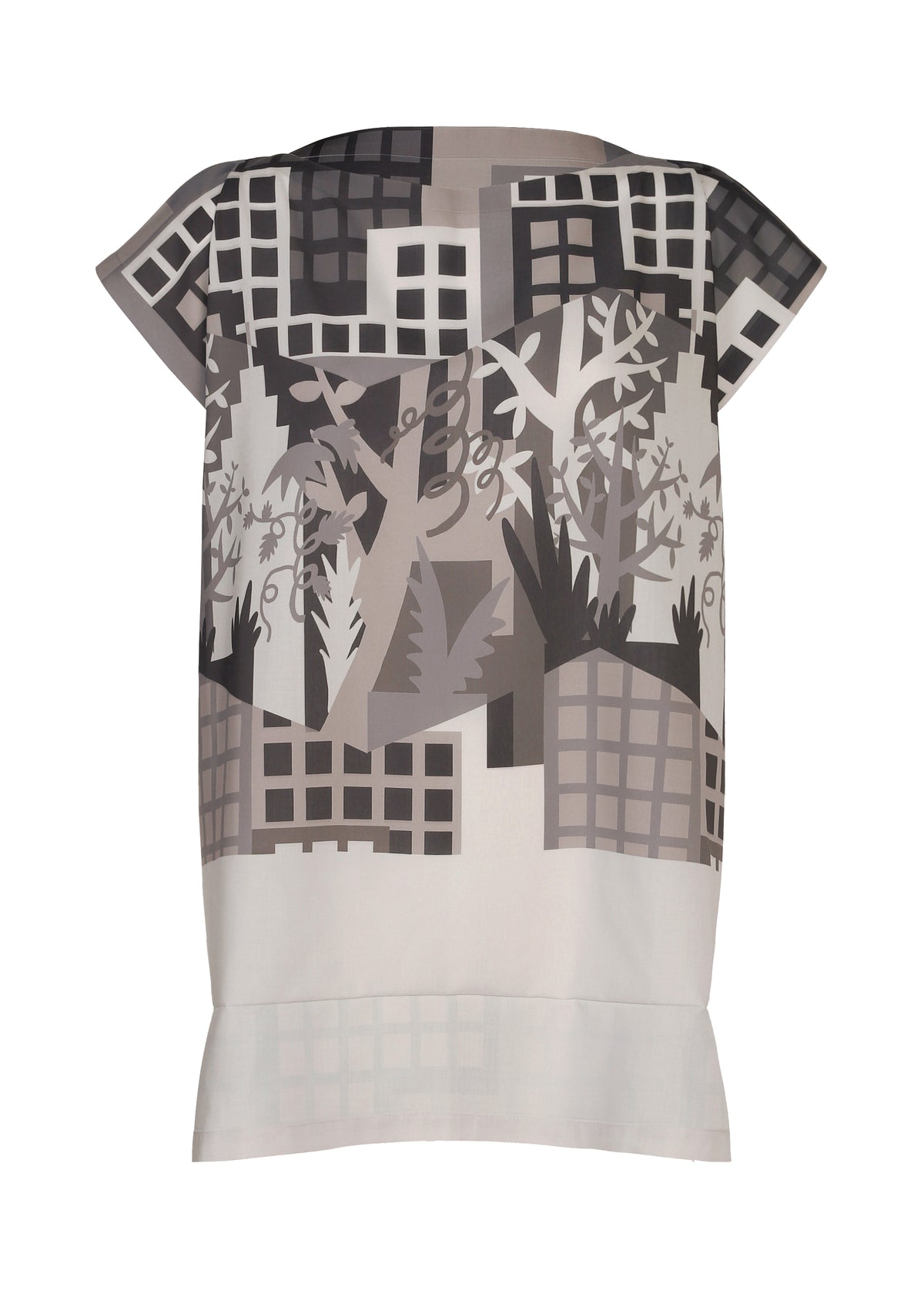 BUILDING PRINT SHIRT、ウィメンズ_トップス_トップ、グレー