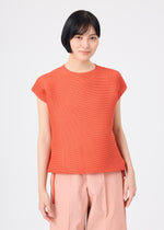 SQUARE STRETCH PLEATS、ウィメンズ_トップス_トップ、着用画像1