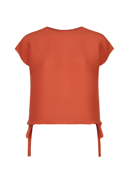 SQUARE STRETCH PLEATS、ウィメンズ_トップス_トップ、レッド