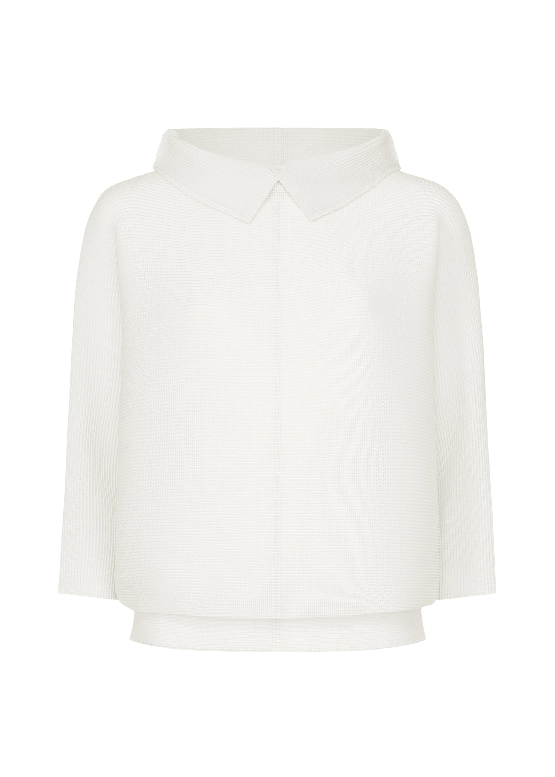 DOLMAN STRETCH PLEATS 1、ウィメンズ_トップス_トップ、ホワイト