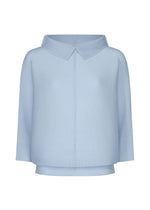 DOLMAN STRETCH PLEATS 1、ウィメンズ_トップス_トップ、ブルー