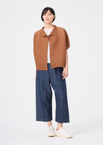 SQUARE STRETCH PLEATS、ウィメンズ_トップス_カーディガン、着用画像3