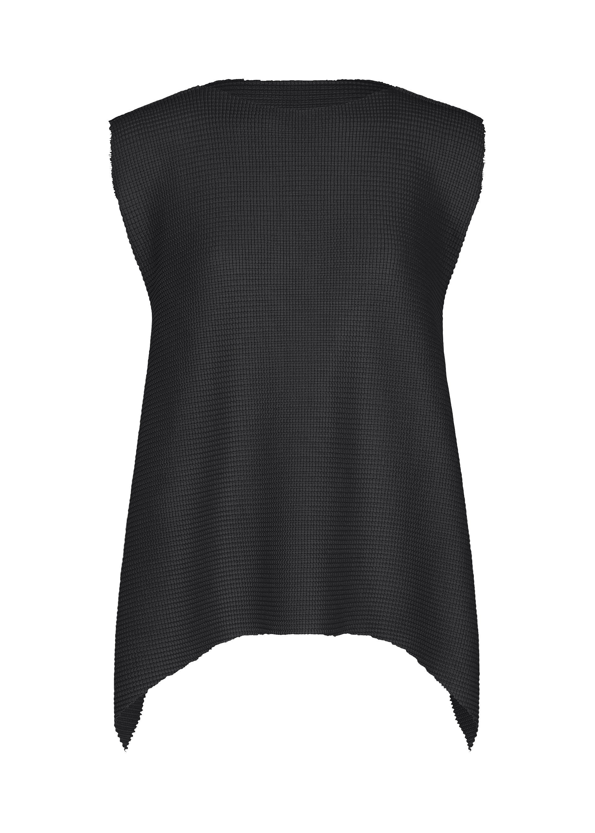 TOWER KNIT STRETCH PLEATS、ウィメンズ_トップス_トップ、ブラック