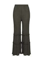 FLARE SEE-THROUGH CREPE、ウィメンズ_パンツ、グレー