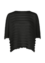 ACCORDION SEE-THROUGH CREPE、ウィメンズ_トップス_トップ、ブラック