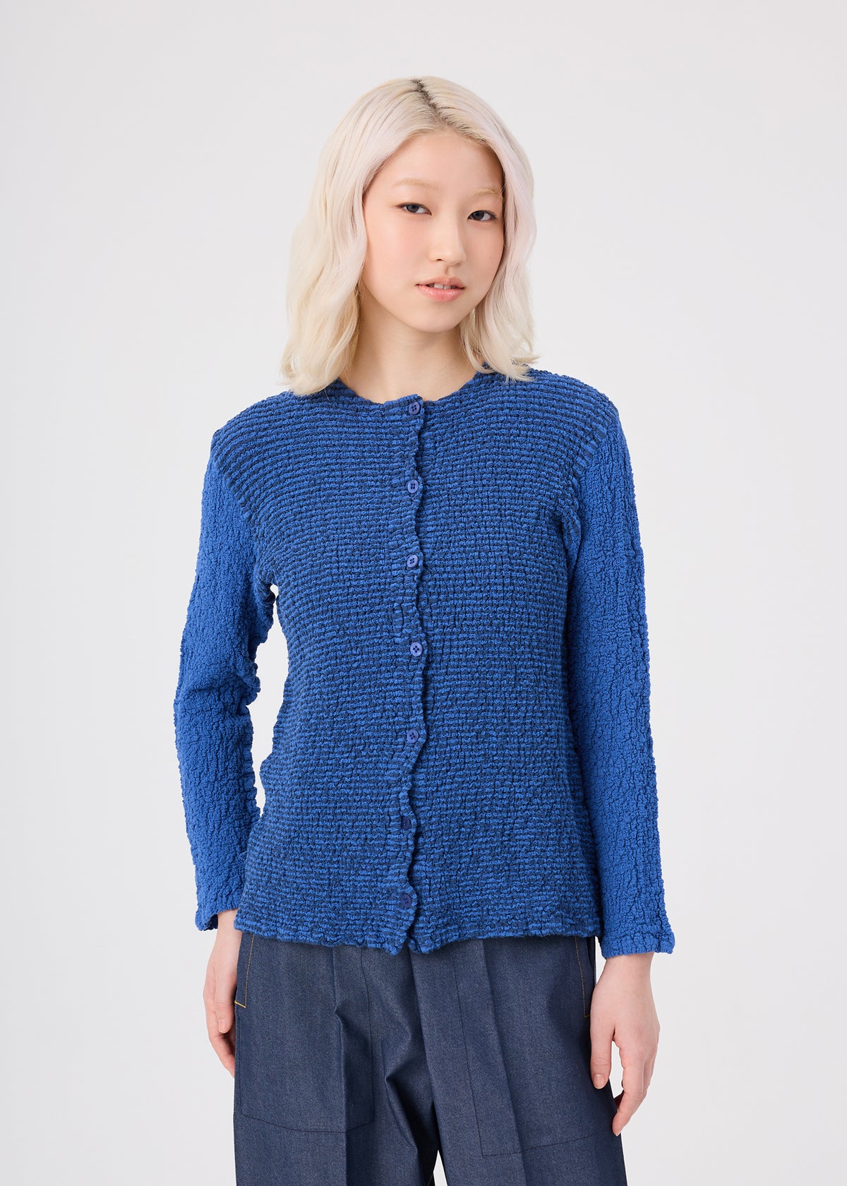 STRIPE CAULIFLOWER、ウィメンズ_トップス_カーディガン、着用画像1
